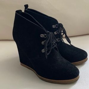 Black Wedge Ankle Booties